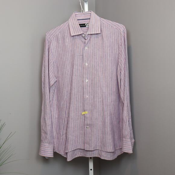 Saks Fifth Avenue Striped Button Down Shirt Long Sleeve Size Medium - Picture 1 of 7